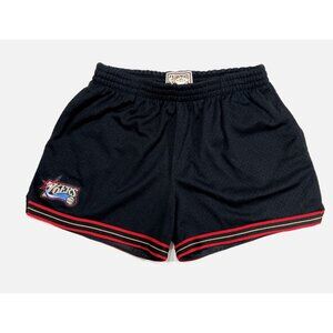 NWT Womens XL 76ers Black Shorts  Mitchell & Ness X Hardwood Classics MSRP $80